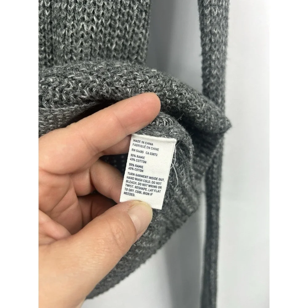 American Eagle Chunky Knit Gray Cardigan S Grandpa Core Coastal Granny Minimalis